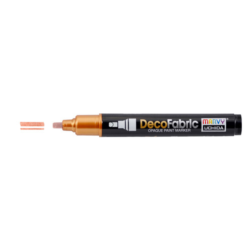 Uchida DecoFabric Opaque Paint Marker Chisel Tip-Metallic Copper 5A00219T-1G43Y