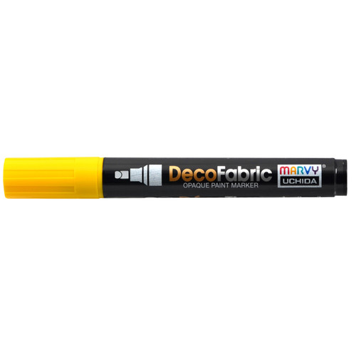 Uchida DecoFabric Opaque Paint Marker Chisel Tip-Yellow - 5A00219T-1G444 - 028617260501