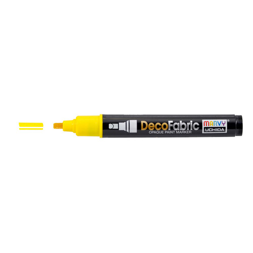 Uchida DecoFabric Opaque Paint Marker Chisel Tip-Yellow - 5A00219T-1G444