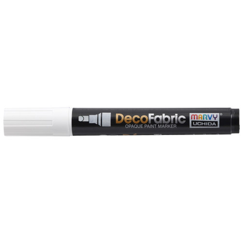 Uchida DecoFabric Opaque Paint Marker Chisel Tip-White 5A00219T-1G448 - 028617260006