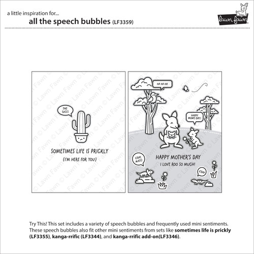 Lawn Fawn Clear Stamps 4"X6"-All the Speech Bubbles 5A0021M0-1G4JC