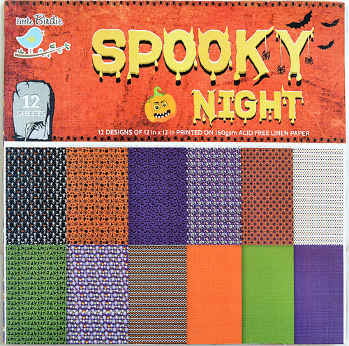 Little Birdie Patterned Paper 12"X12" 12/Pkg-Spooky Night 5A002193-1G42W - 726465506474