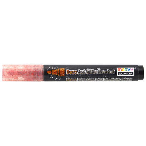 Uchida DecoFabric Just Glitter Premium Marker Chisel Tip-Red 5A00219S-1G439 - 028617268200