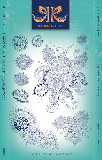 Creative Expressions Clear Stamp Set 6"X8" By Katkin Krafts-Circles Of Happiness 5A0020JS-1G35Y - 5055305985861