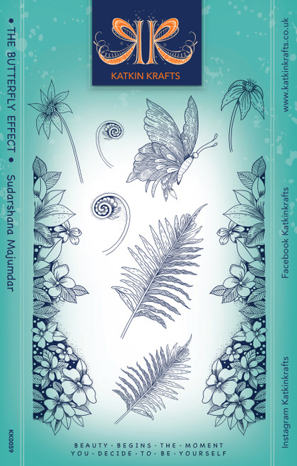 Creative Expressions Clear Stamp Set 6"X8" By Katkin Krafts-The Butterfly Effect 5A0020JR-1G365 - 5055305985830