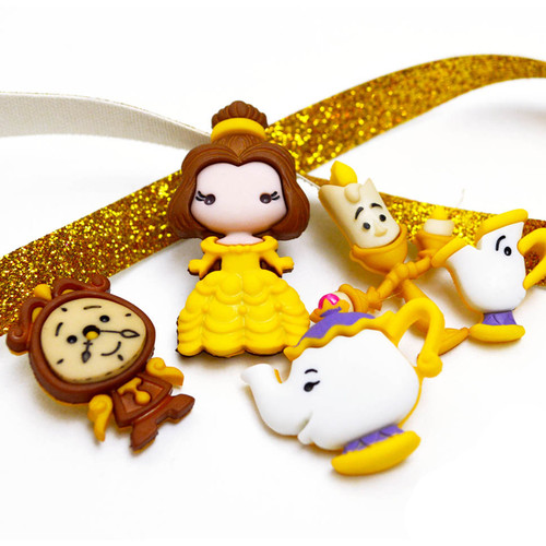 3 Pack - Dress It Up Licensed Embellishments-Disney Belle And Friends - DIULBTN-1G5L0