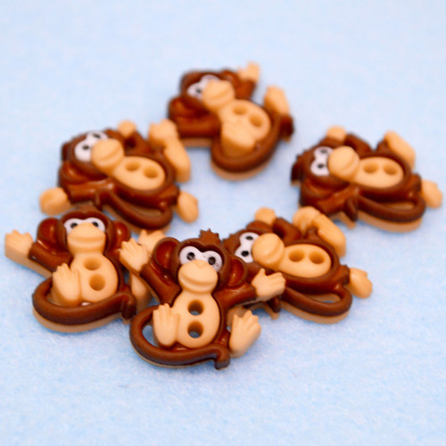 6 Pack - Dress It Up Embellishments-Sew Cute Monkeys - DIUBTN-7678 6 Pack - Dress It Up Embellishments-Sew Cute Monkeys - DIUBTN-7678