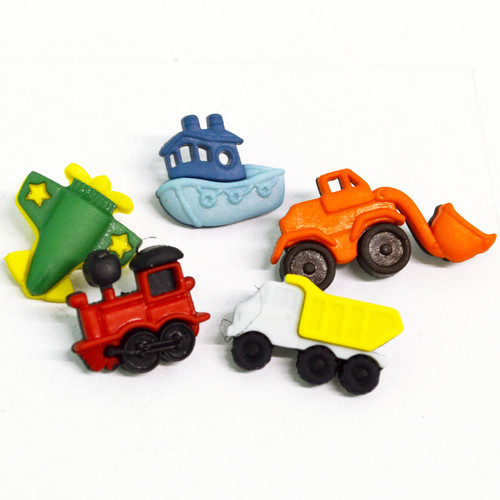 6 Pack - Dress It Up Embellishments-Things That Go Zoom - DIUBTN-4243 6 Pack - Dress It Up Embellishments-Things That Go Zoom - DIUBTN-4243