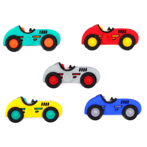 6 Pack - Dress It Up Embellishments-Speed Racers - DIUBTN3-10409