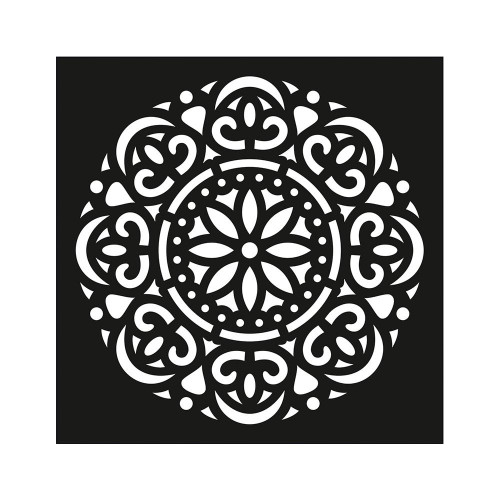 6 Pack - Little Birdie Reusable Stencil 4"X4"-Mandala Extravaganza - RUSNTL4-83418
