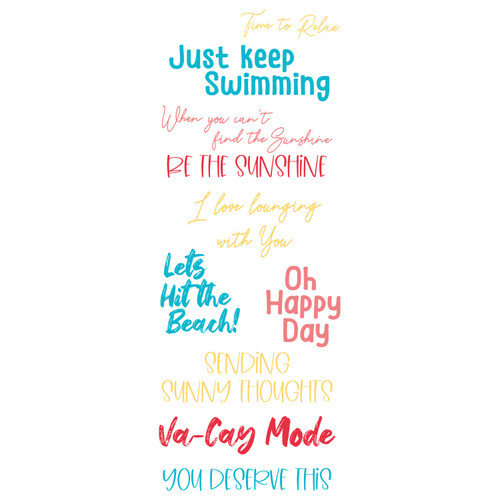 Sizzix Clear Stamps Set By Catherine Pooler 10/Pkg-Va-Cay Mode - 666657