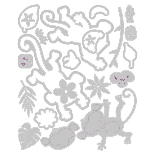 Sizzix Clear Stamps Set By Catherine Pooler 15/Pkg-Going Bananas - 666653