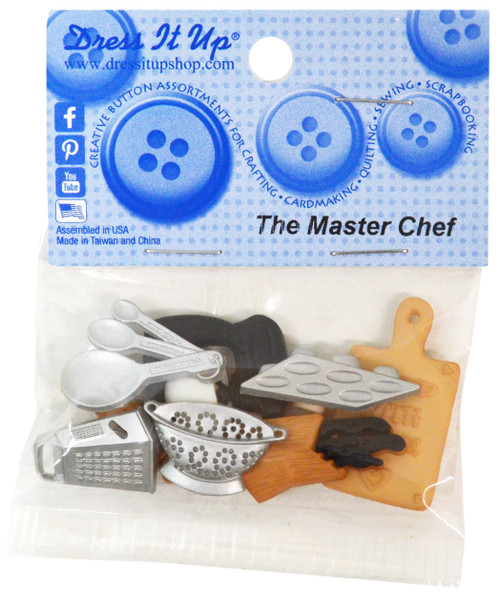 Dress It Up Embellishments-The Master Chef - DIUBTN-6539 - 787117548396 Dress It Up Embellishments-The Master Chef - DIUBTN-6539 - 787117548396