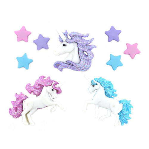 Dress It Up Embellishments-Magical Unicorns DIUBTN-9357