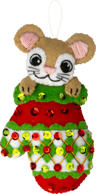 Bucilla Felt Ornaments Applique Kit Set Of 6-Paws & Whiskers 5A0021SJ-1G4P9