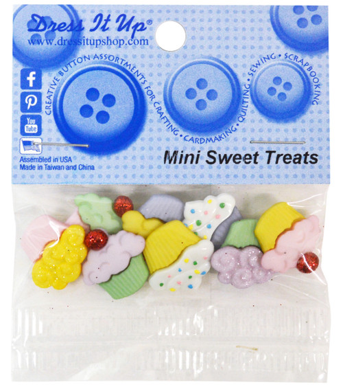 Dress It Up Embellishments-Mini Sweet Treats DIUBTN-4821 - 787117531213