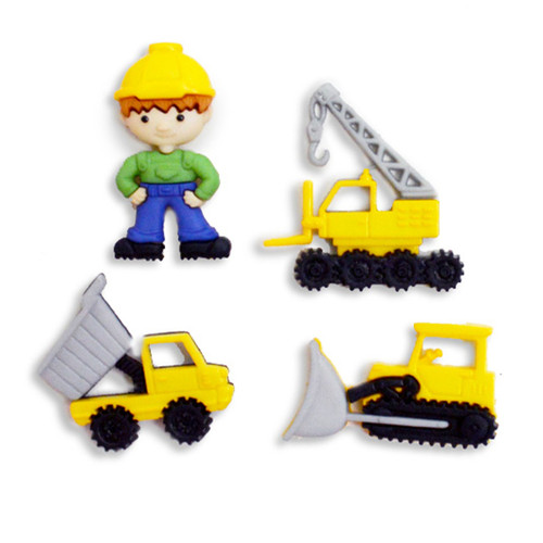 6 Pack - Dress It Up Embellishments-Work Zone - DIUBTN-8305
