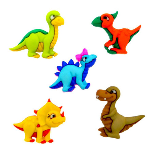 6 Pack Dress It Up Embellishments-Dino-Mite DIUBTN-7675