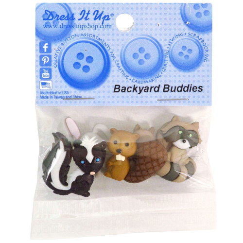 Dress It Up Embellishments-Backyard Buddies DIUBTN-8311 - 787117566116