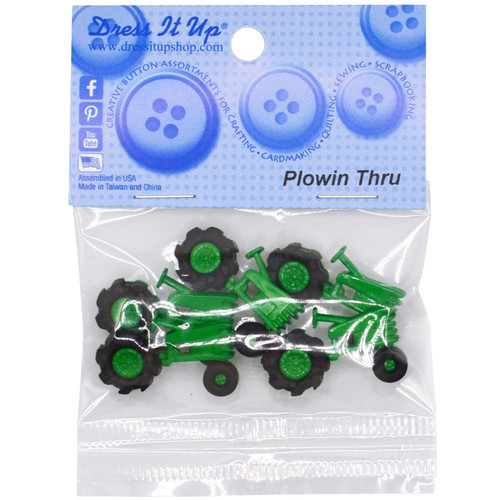 Dress It Up Embellishments-Plowin Thru - DIUBTN3-10283 - 787117585834