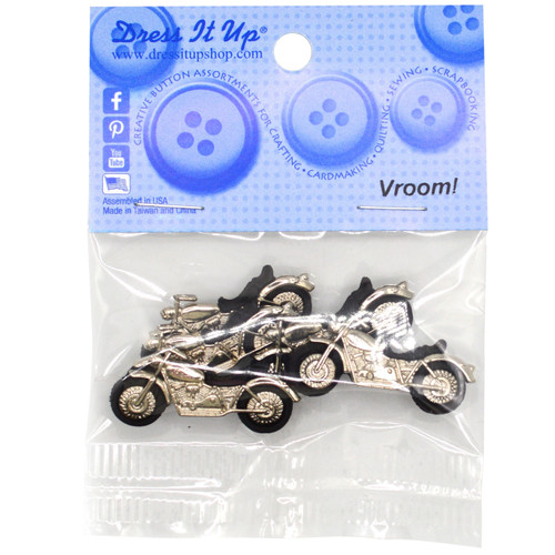 Dress It Up Embellishments-Vroom! - DIUBTN3-10288 - 787117585889