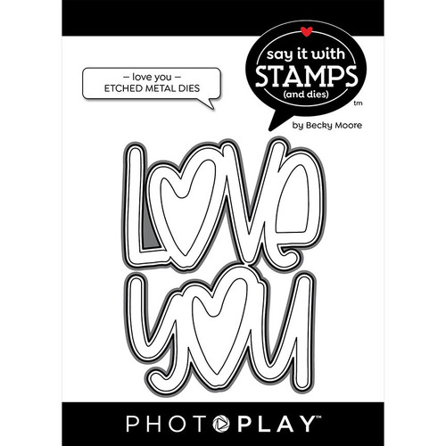 PhotoPlay Say It With Stamps Die Set-Love You Large Phrase - 5A0022NM-1G5NF - 709388338155