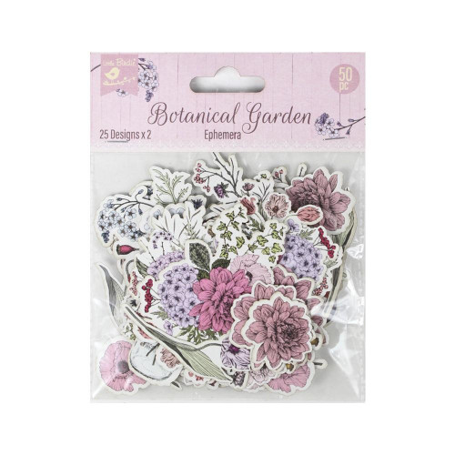 Little Birdie Ephemera Embellishment 50/Pkg-Botanical Garden - EPHM50-87146 - 8903236695380