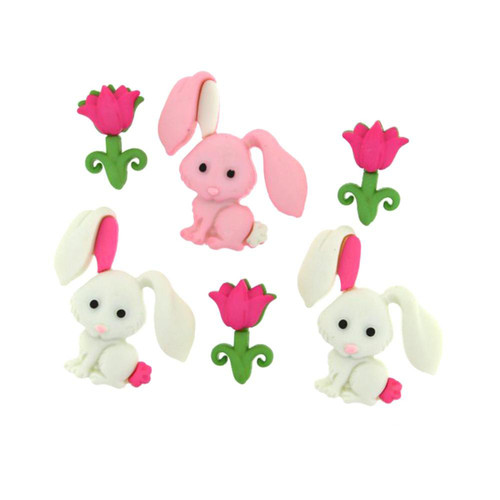 6 Pack - Dress It Up Embellishments-Bunny Love - DIUBTN3-9359
