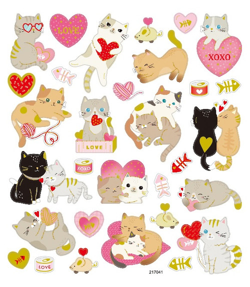 6 Pack Sticker King Stickers-Kitty Love SK129MC-1G5W0 - 679924494112