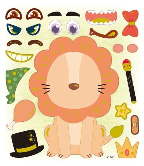 6 Pack - Sticker King Stickers-Make A Lion - SK129MC-1G5VX - 679924494310 6 Pack - Sticker King Stickers-Make A Lion - SK129MC-1G5VX - 679924494310