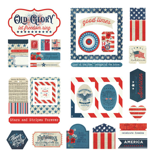 4 Pack With Liberty Ephemera Cardstock Die-Cuts-Cardstock 5A0022N6-1G5LZ