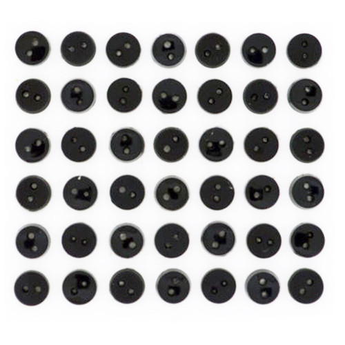 6 Pack - Dress It Up Embellishments-Tiny Round Buttons - Black - DIUBTN-1553 - 787117307122