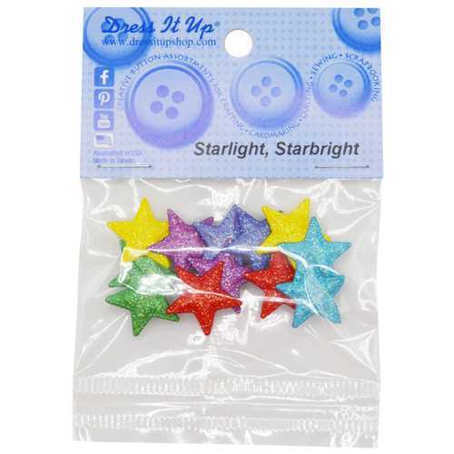 6 Pack - Dress It Up Embellishments-Starlight, Starbright - DIUBTN-8372 - 787117566727