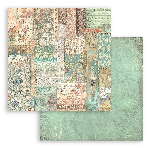 Stamperia Backgrounds Double-Sided Paper Pad 8"X8" 10/Pkg-Brocante Antiques 5A0021L4-1G4GB
