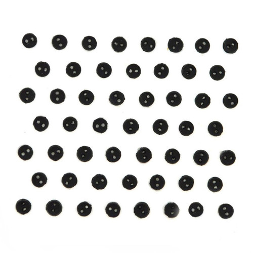 6 Pack Dress It Up Embellishments-Round Buttons Black DIUBTN-3244