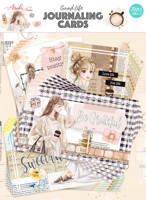 3 Pack Asuka Studio Journal Card Pack 20/Pkg-Good Life 5A0022SV-1G5T6 - 4582248613809