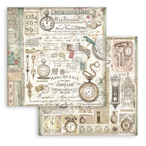 Stamperia Double-Sided Paper Pad 8"X8" 10/Pkg-Brocante Antiques - 5A0021KG-1G4GJ