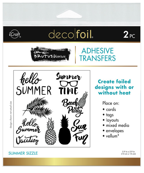 Deco Foil Adhesive Transfer Sheet by Brutus Monroe 5.9"X5.9"-Summer Sizzle 5A0022TK-1G5TW - 000943191209