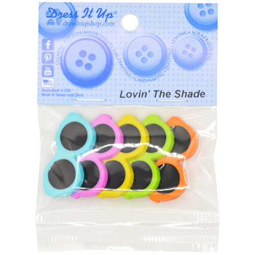 6 Pack - Dress It Up Embellishments-Lovin' The Shade - DIUBTN3-10268 - 787117585681