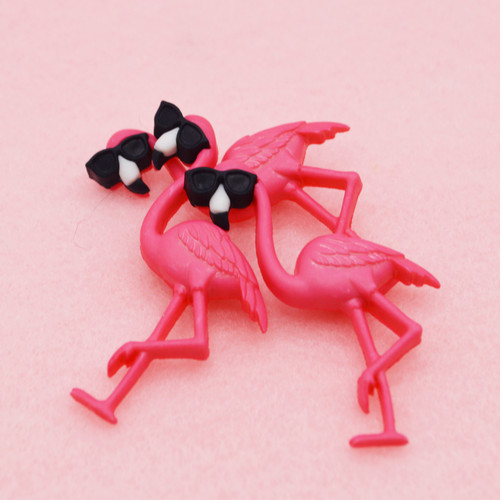 6 Pack Dress It Up Embellishments-Think Pink Flamingos DIUBTN3-10407