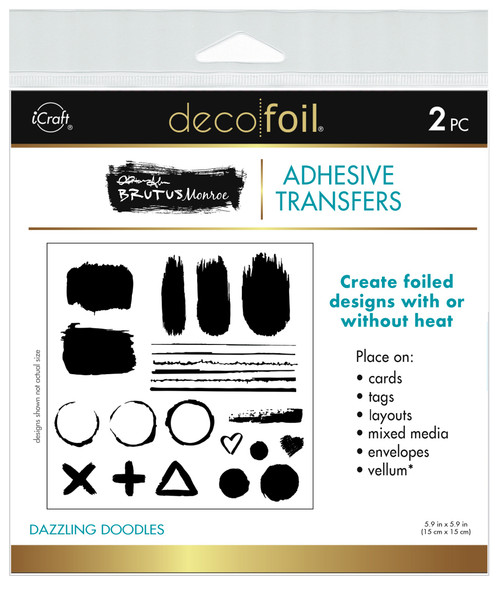 Deco Foil Adhesive Transfer Sheet by Brutus Monroe 5.9"X5.9"-Dazzling Doodles - 5A0022TL-1G5V4 - 000943191216