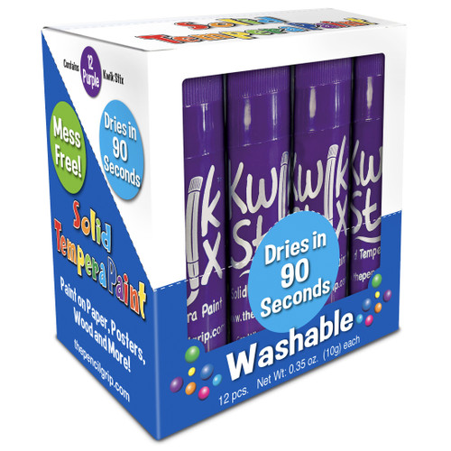 Kwik Stix Solid Tempera Paint Sticks 12/Pkg-Purple - TPG60010-1G5VW