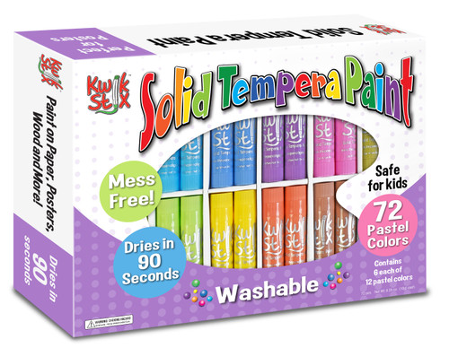 Kwik Stix Solid Tempera Paint Sticks Class Pack 72/Pkg-Pastel Colors, 6 Of Each Color - 5A0022V0-1G5VR