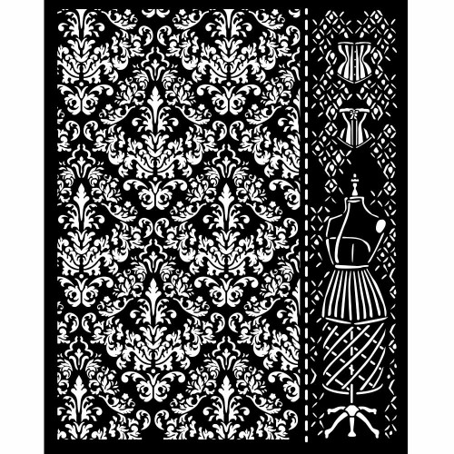 Stamperia Stencil 7.87"X9.84"-Brocante Antiques Mannequin - 5A0021KV-1G4HC - 5993110033448
