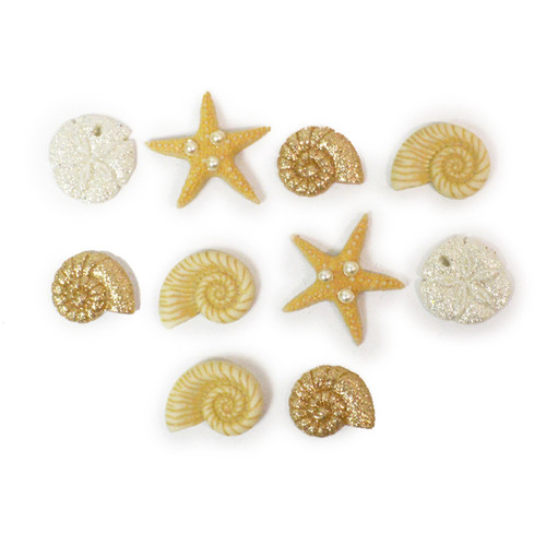 Dress It Up Embellishments-Seashells - DIUBTN-452