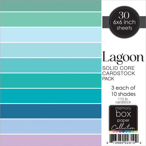 Memory Box Solid Core Cardstock 6"X6"-Lagoon - 5A0022GK-1G595 - 873980223109