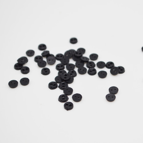 Dress It Up Embellishments-Round Buttons - Black - DIUBTN-3244