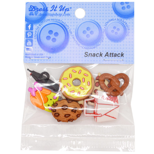 Dress It Up Embellishments-Snack Attack DIUBTN-4756 - 787117530568