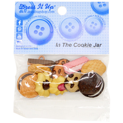 Dress It Up Embellishments-In The Cookie Jar - DIUBTN-6959 - 787117552591