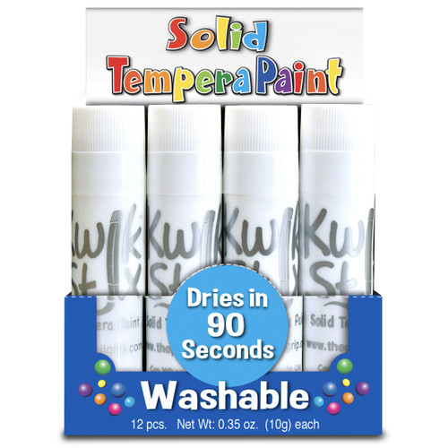 Kwik Stix Solid Tempera Paint Sticks 12/Pkg-White - TPG60010-1G5VL - 634901612903